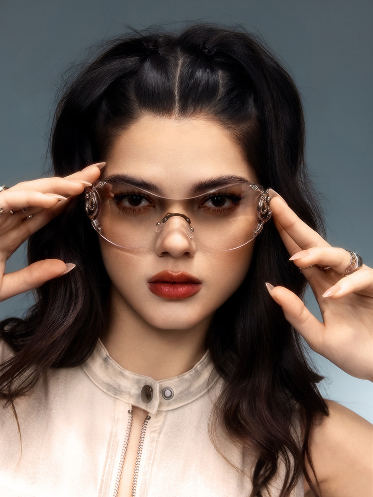 DareSee 1pc Women's Y2k Style One-Piece Lens Silver Snake Decorated Fashion Glasses Street Shades Beach Accessories Beach Accessories For Women Glasses Shades Music-Fest Y2K-Fest Back To School Autumn Winter Gifts | SHEIN