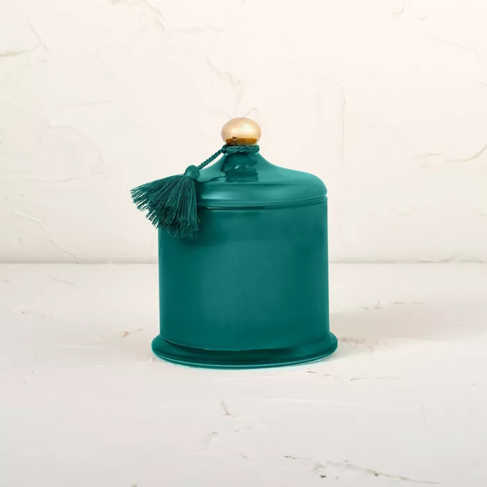 14oz Cedarwood & Moss Glass Lidded Candle Green - Opalhouse™ designed with JungalowT... | Target