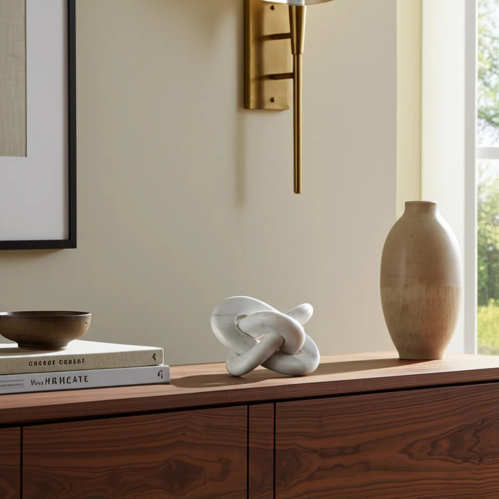 Emilien 6" W Modern Marble Knot Sculpture | Wayfair North America