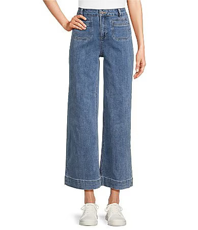 Charlie B. Stretch Denim Mid Rise Flare Leg Jeans - 8 | Dillard's