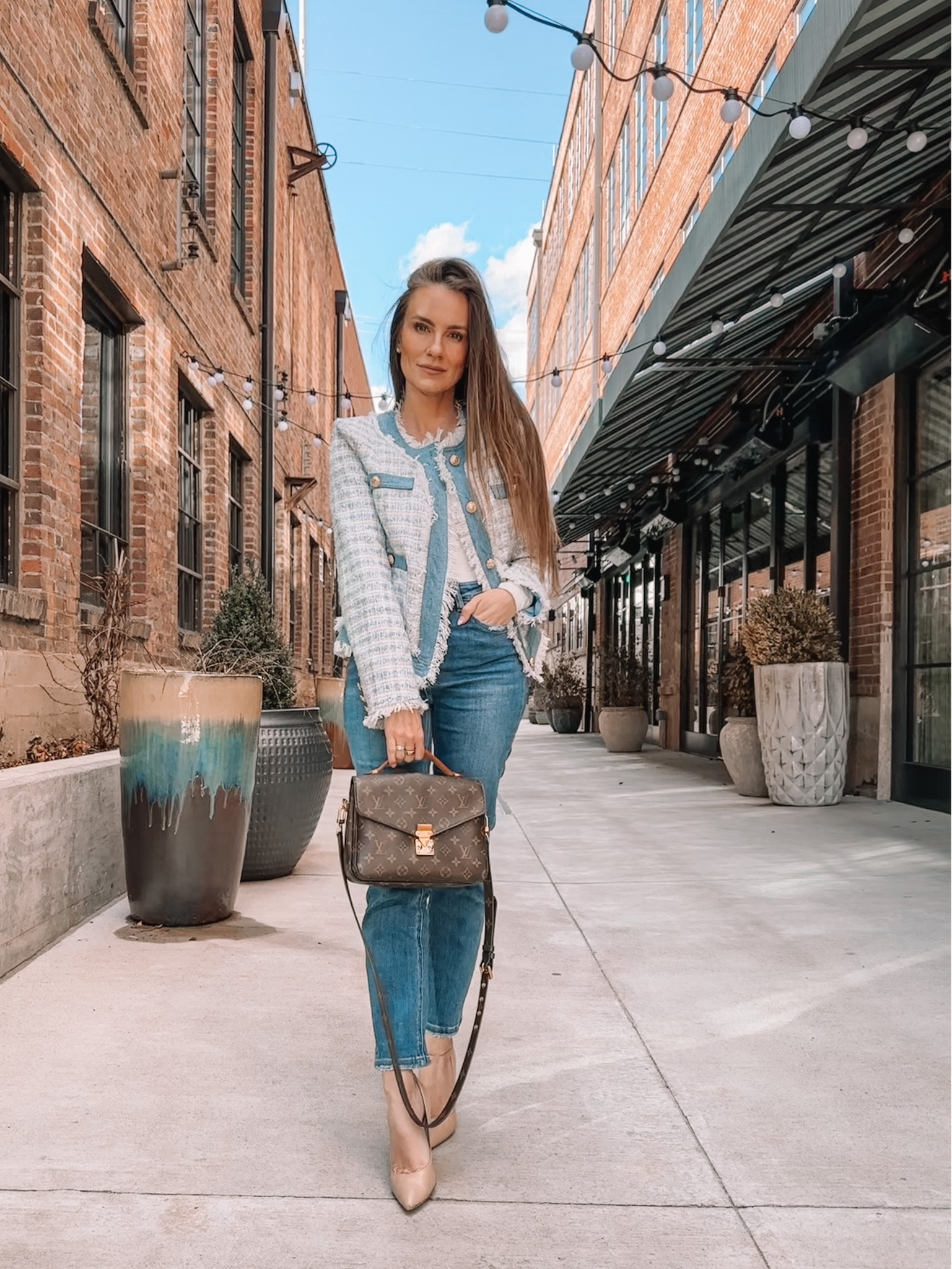 Channeling Jackie O in the cutest plaid blazer from Vici. Wearing size small in jacket and 26 in jeans  

#LTKFind #LTKstyletip #LTKworkwear