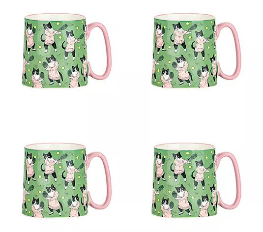 10 Strawberry Street Set of 4 Bella Mug - QVC.com | QVC
