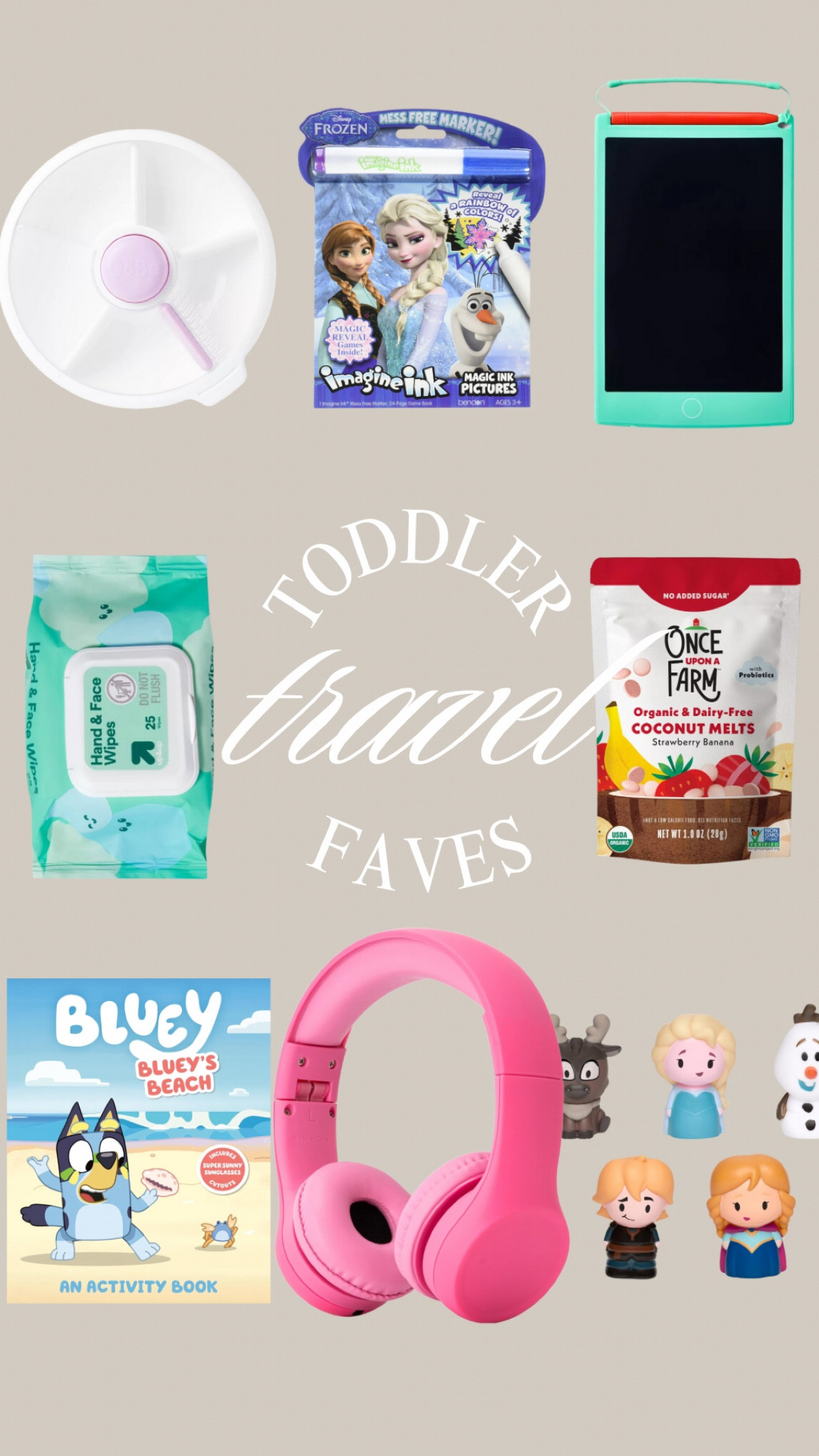 Travel faves for my almost 2 year old, for on the plane ✈️ 