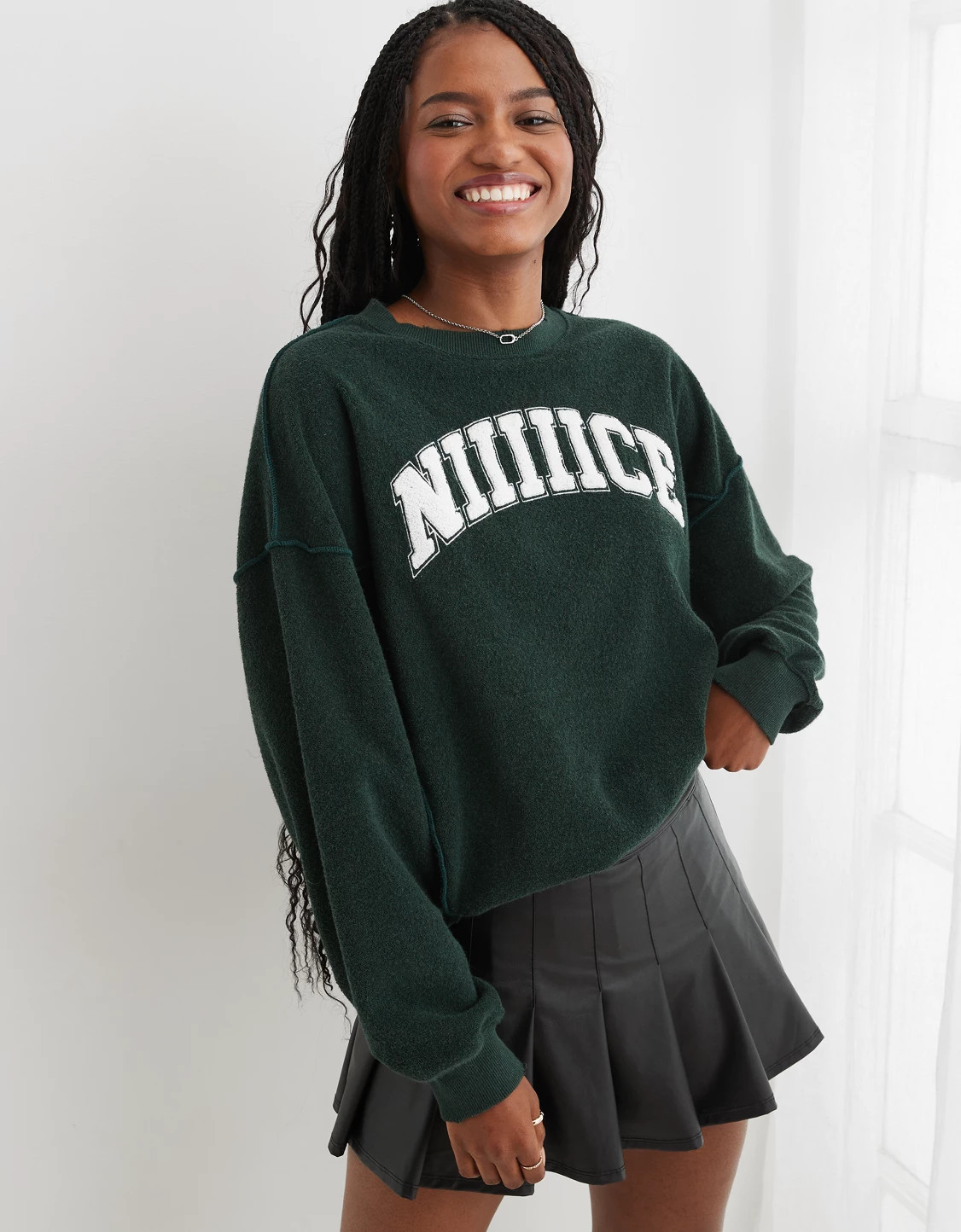 Aerie The Chill Cozy Crew Sweatshirt | American Eagle Outfitters (US & CA)