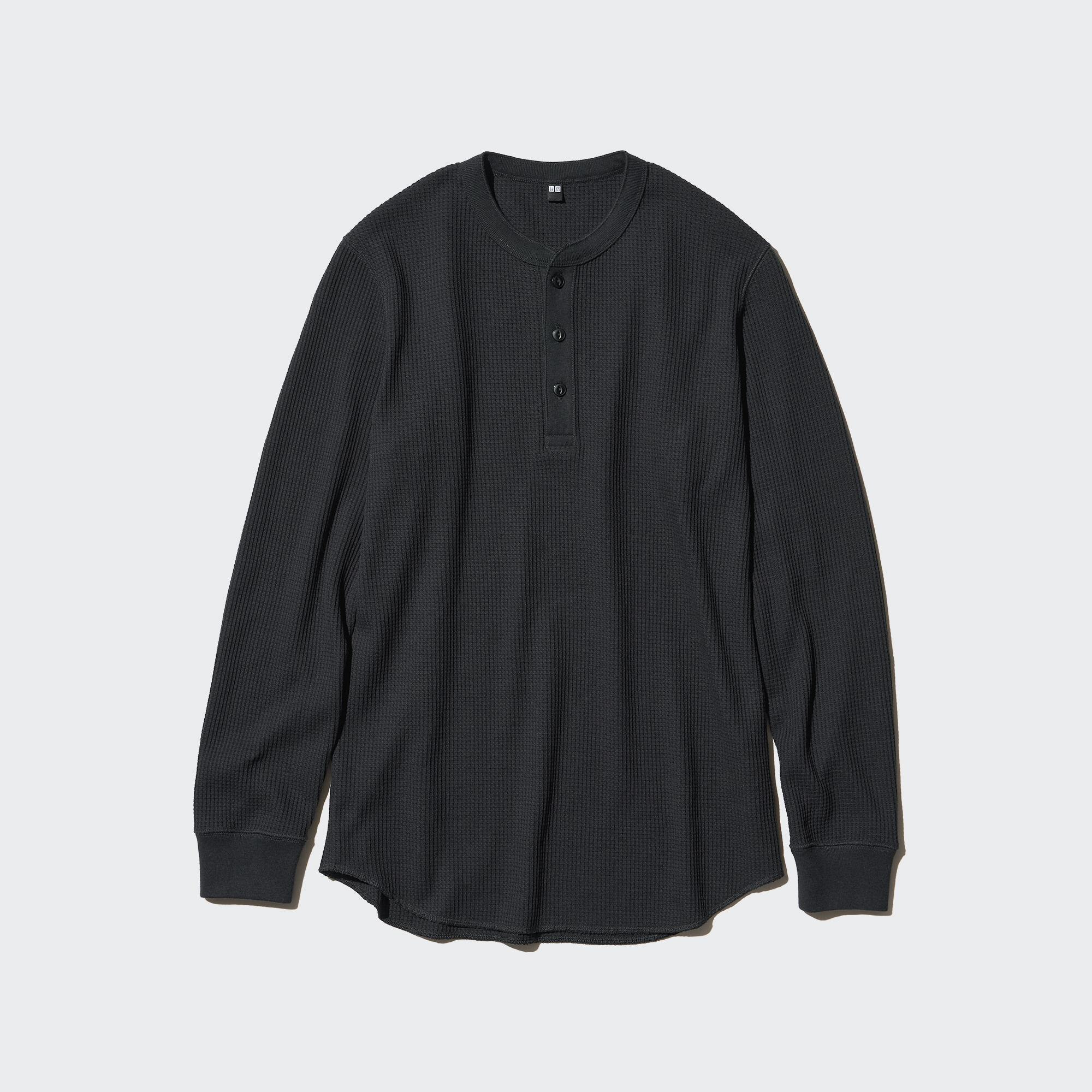 Waffle Long-Sleeve Henley T-Shirt | UNIQLO US | UNIQLO (US)