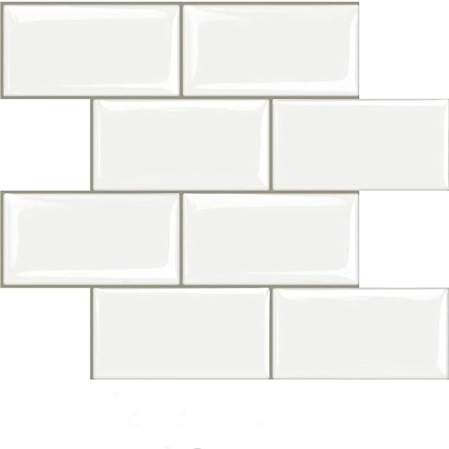 STICKGOO 10-Sheet Peel and Stick Subway Tile, Stick on Tiles Backsplash for Kitchen & Bathroom in... | Amazon (US)