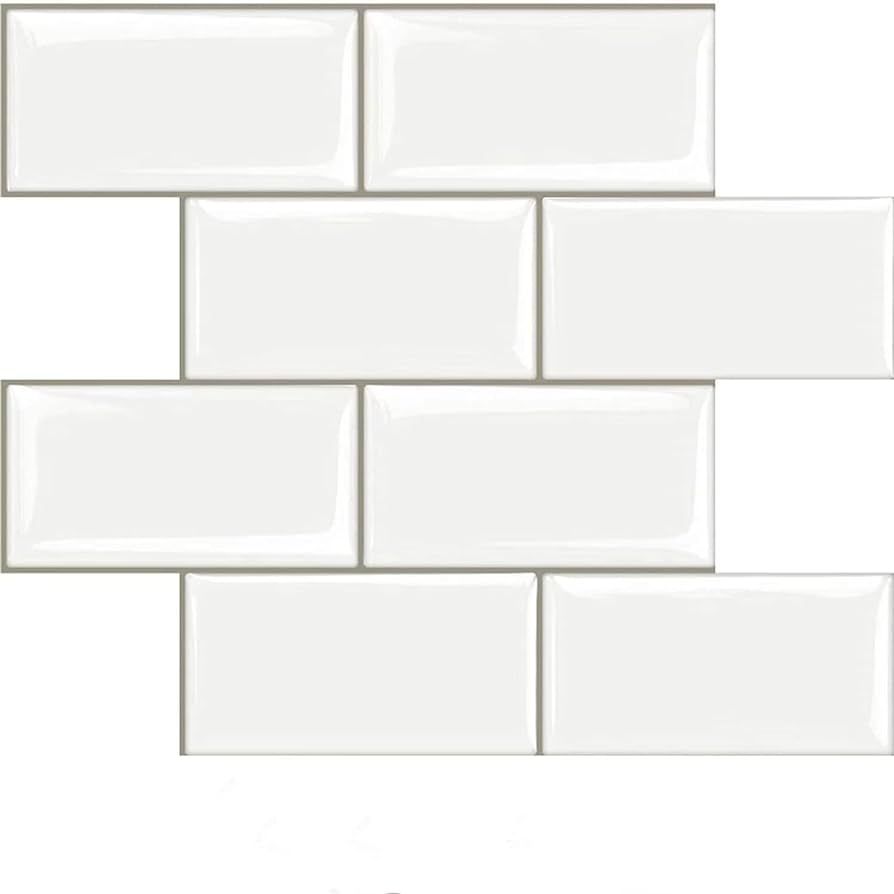 STICKGOO 10-Sheet Peel and Stick Subway Tile, Stick on Tiles Backsplash for Kitchen & Bathroom in... | Amazon (US)