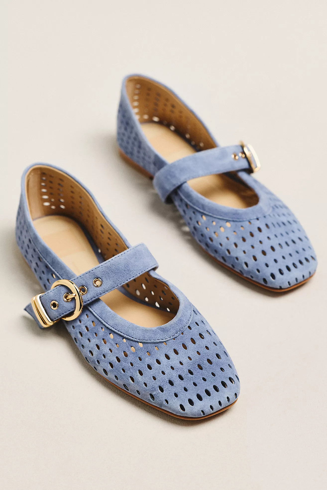 Dolce Vita Mikel Perforated Mary Jane Flats | Anthropologie (US)