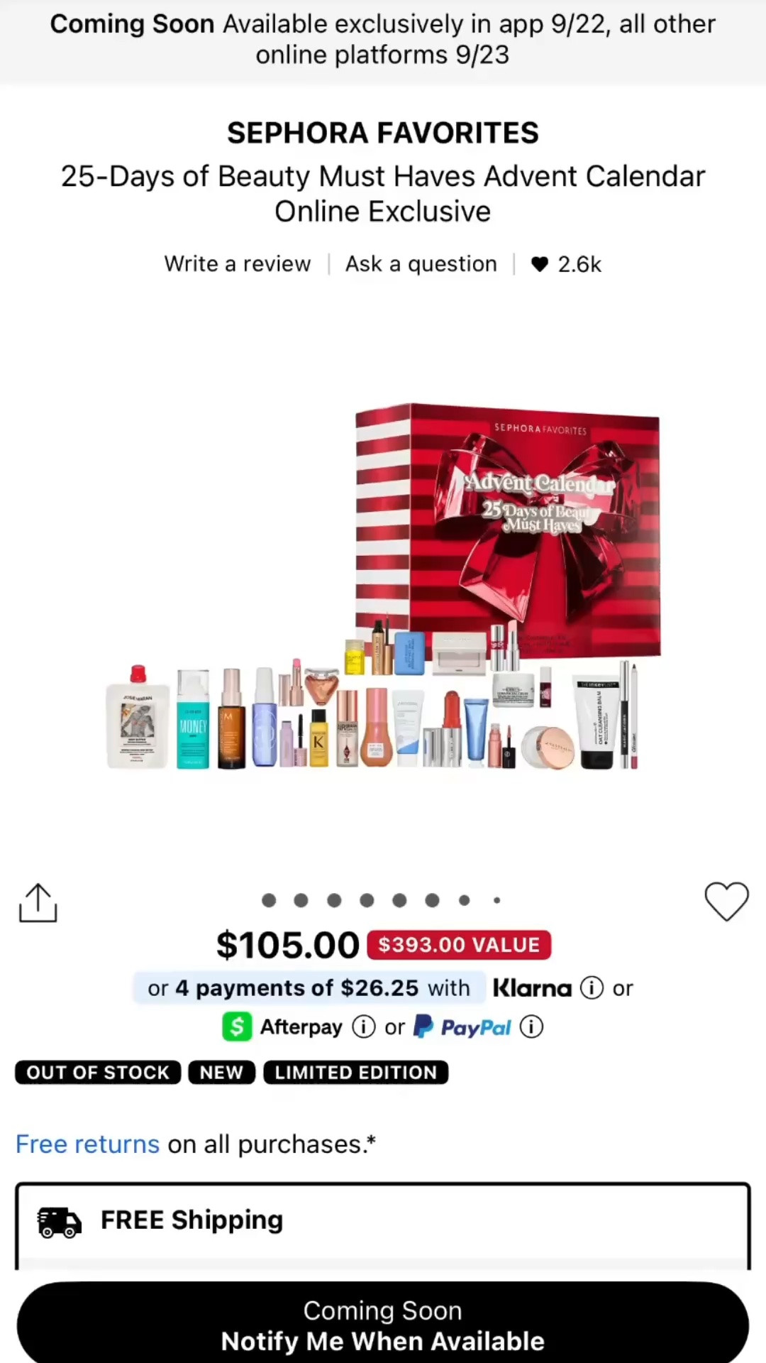 Advent calendar in September seems crazy, but they always sell out, so I guess it makes sense to shop early! 

Sephora advent calendar, gift ideas

#LTKSeasonal #LTKselfcare #LTKBeauty