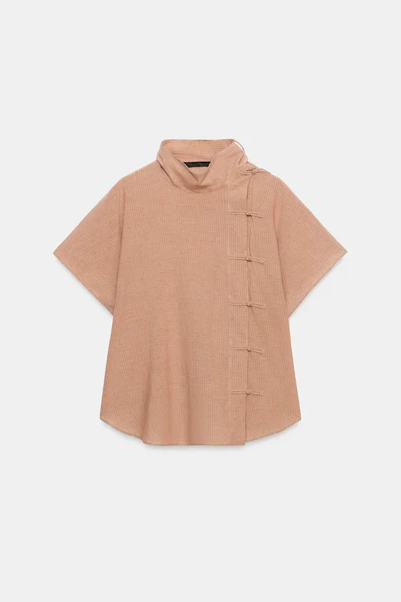 Model height: 178 cmZARA WOMAN COLLECTIONShirt with main fabric made from cotton yarn. Featuring ... | Zara UK