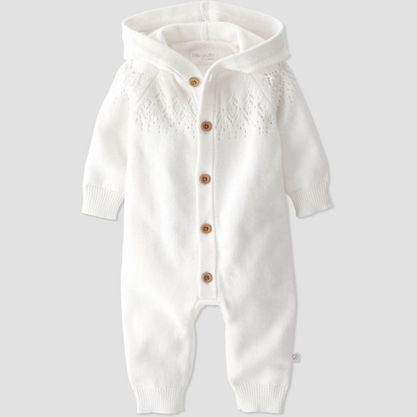 Baby Organic Cotton Knit Sweater Jumpsuit - little planet by carter's Off-White | Target