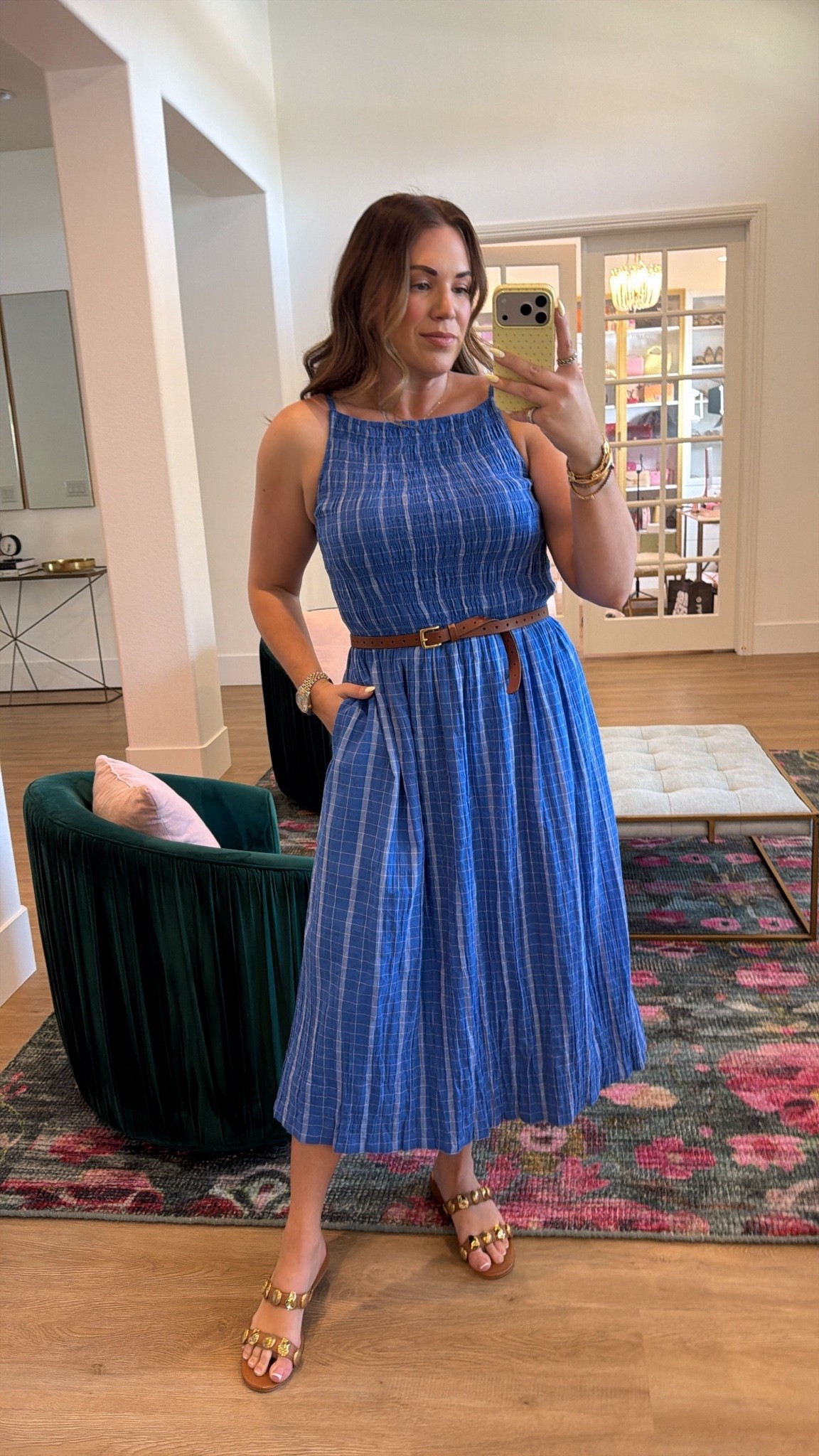 curvy midsize casual summer outfit! wearing size medium in blue striped midi dress (size down!). use code LTK20 for 20% off 💙

#LTKxMadewell #LTKSeasonal #LTKMidsize