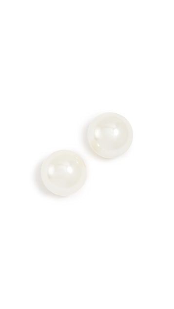 Large Glass Pearl Post Earrings | Shopbop