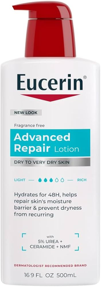 Eucerin Advanced Repair Body Lotion for Very Dry Skin, Unscented Lotion Formulated with Ceramides... | Amazon (US)