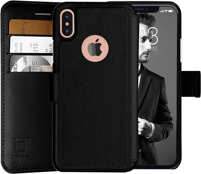 LUPA iPhone X Wallet Case -Slim & Lightweight iPhone X Flip Case with Credit Card Holder - iPhone... | Amazon (US)