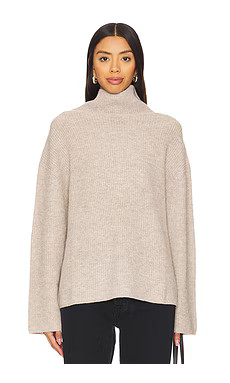 SAMSOE SAMSOE Sazlata Turtleneck in Khaki Melange from Revolve.com | Revolve Clothing (Global)