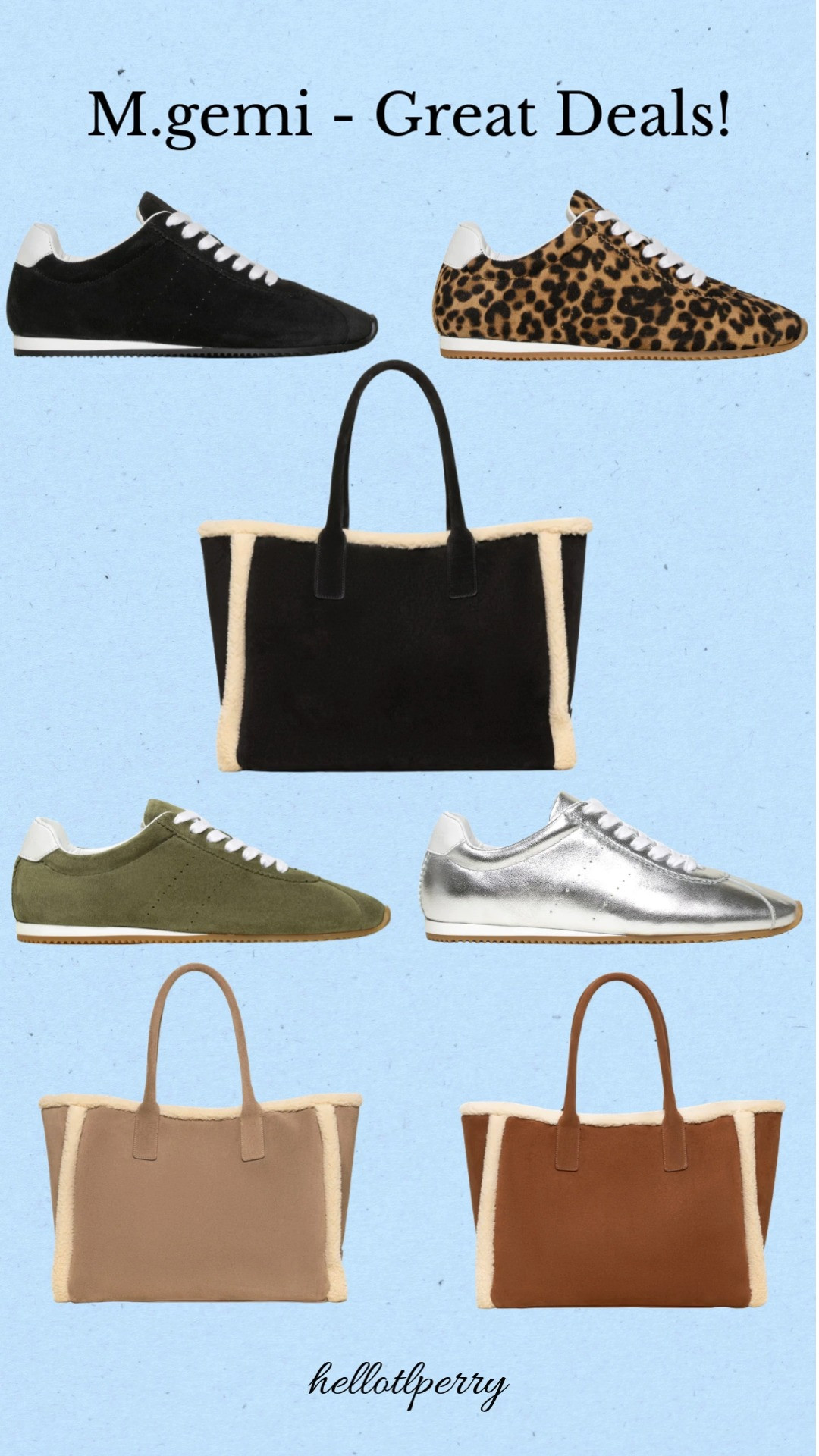 M.Gemi has some seriously good deals right now 🤎✨
From luxe Italian leather sneakers to chic everyday totes, these are the kind of timeless investment pieces that elevate everything — but at a much better price. If you love quality craftsmanship and classic style, this is the moment to grab them.

m.gemi sale, m.gemi sneakers, italian leather sneakers, m.gemi tote bag, leather handbags for women, designer sneakers women, luxury leather bags, italian made shoes, affordable luxury accessories, m.gemi deals

#MGemi #MGemiStyle
#LuxuryForLess #ItalianLeather
#DesignerSneakers #ChicAccessories
#TimelessStyle #SaleFinds
#InvestmentPieces #AffordableLuxury
#helloltperry 

 
