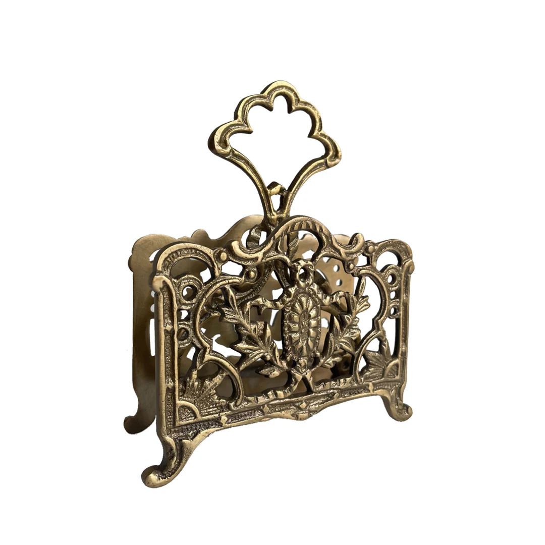5 Antiqued Brass Napkin or Letter Holder Antique Vintage Style - Etsy | Etsy (US)