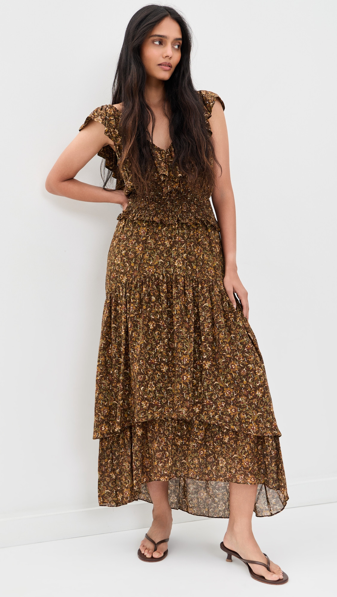 PAIGE Kiana Dress Hickory Multi XL | Shopbop