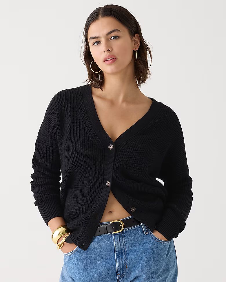 V-neck cotton-blend cardigan sweater | J. Crew US