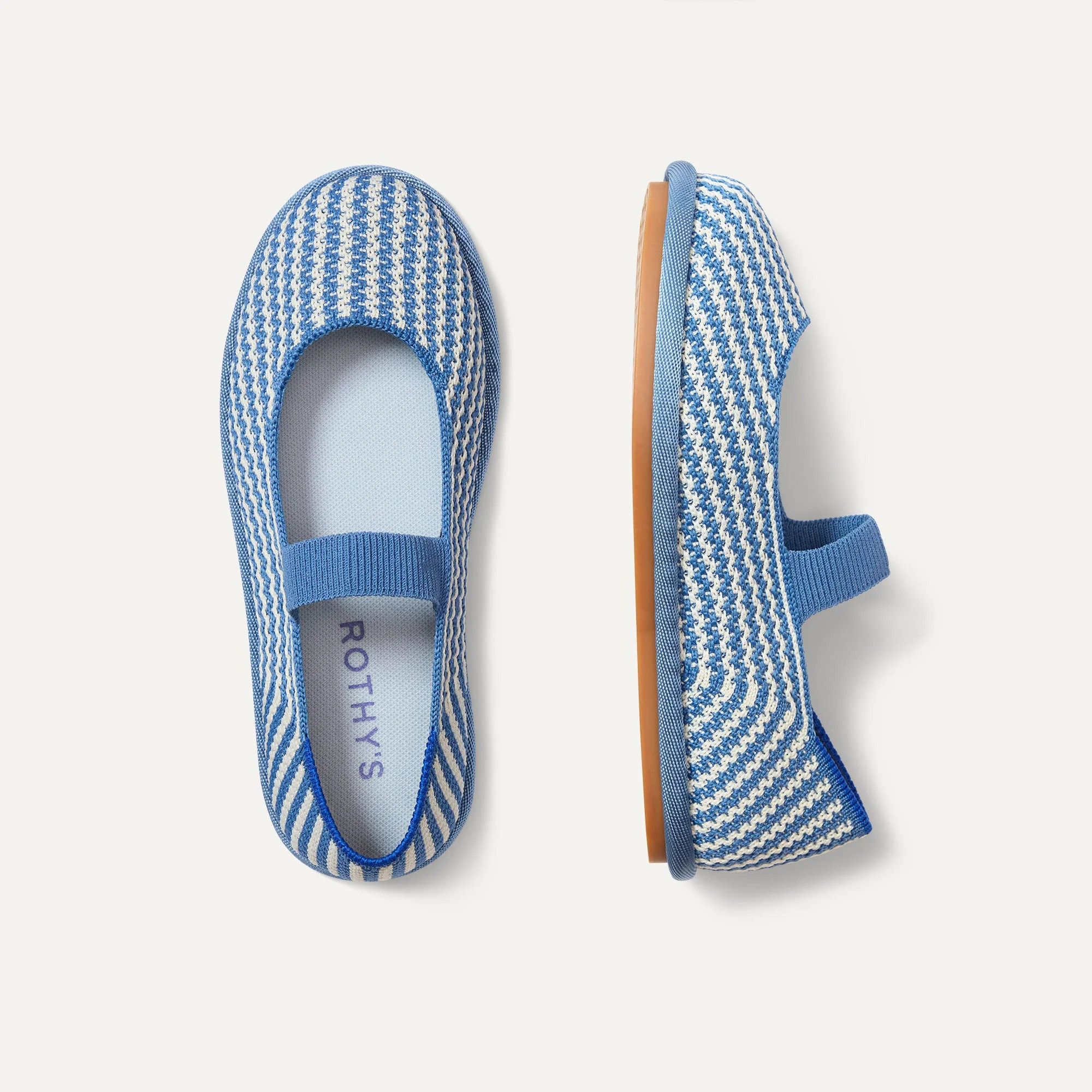 Girls' Mini Mary Jane in Blueberry Stripe | Rothy's | Rothy's