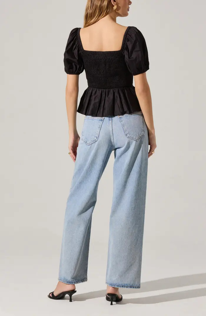 Smocked Peplum Shirt | Nordstrom