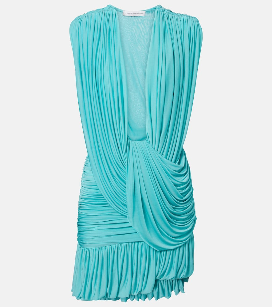 Christopher Esber Ripple draped jersey minidress | Mytheresa (US/CA)