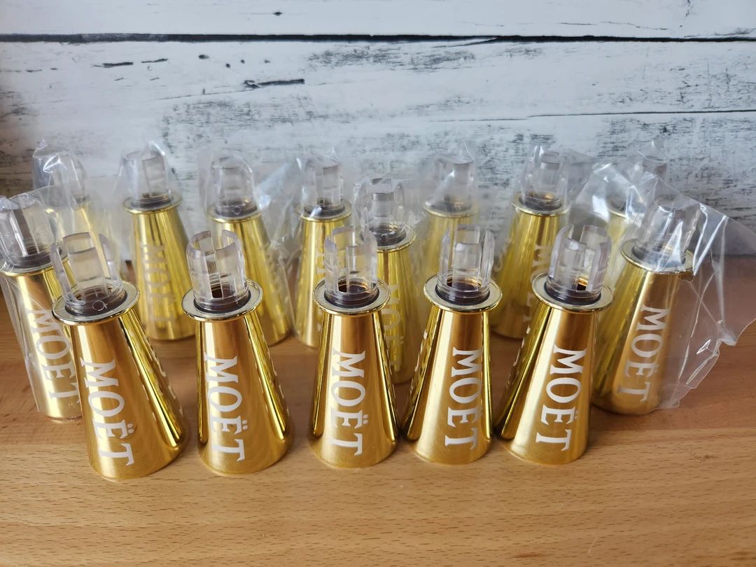 MC Champagne Gold Mini Sippers for 187ml Mini Moet Bottles Customizable Color Options - Etsy | Etsy (US)