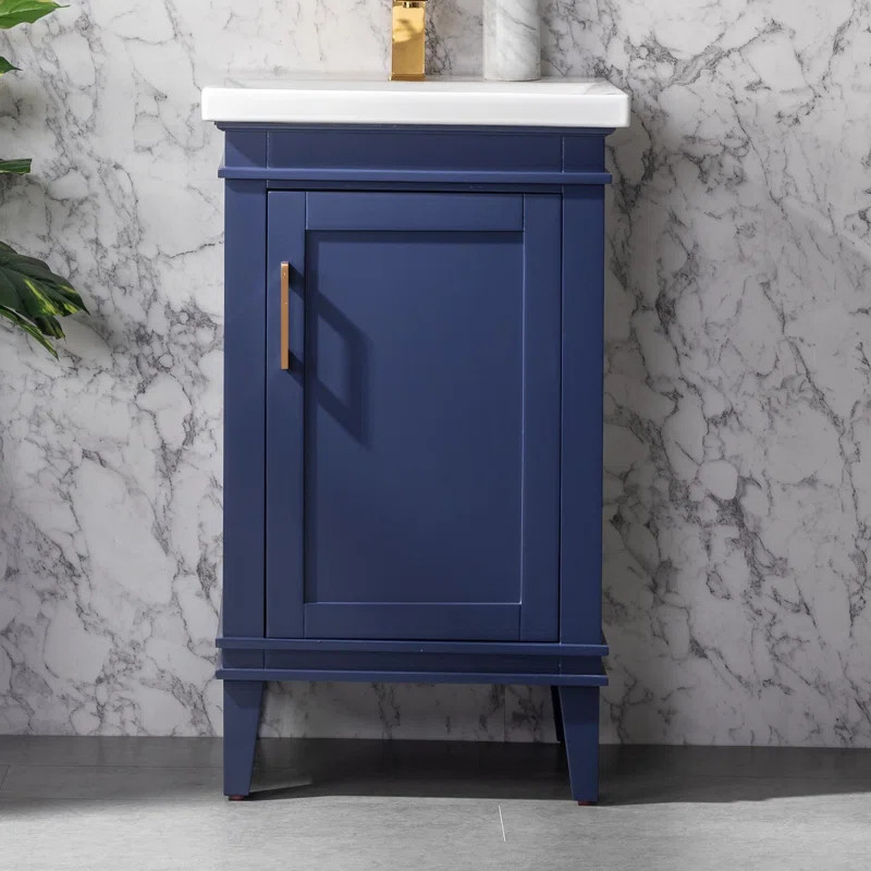 Reynaldo 20'' Single Bathroom Vanity with Porcelain Top | Wayfair North America