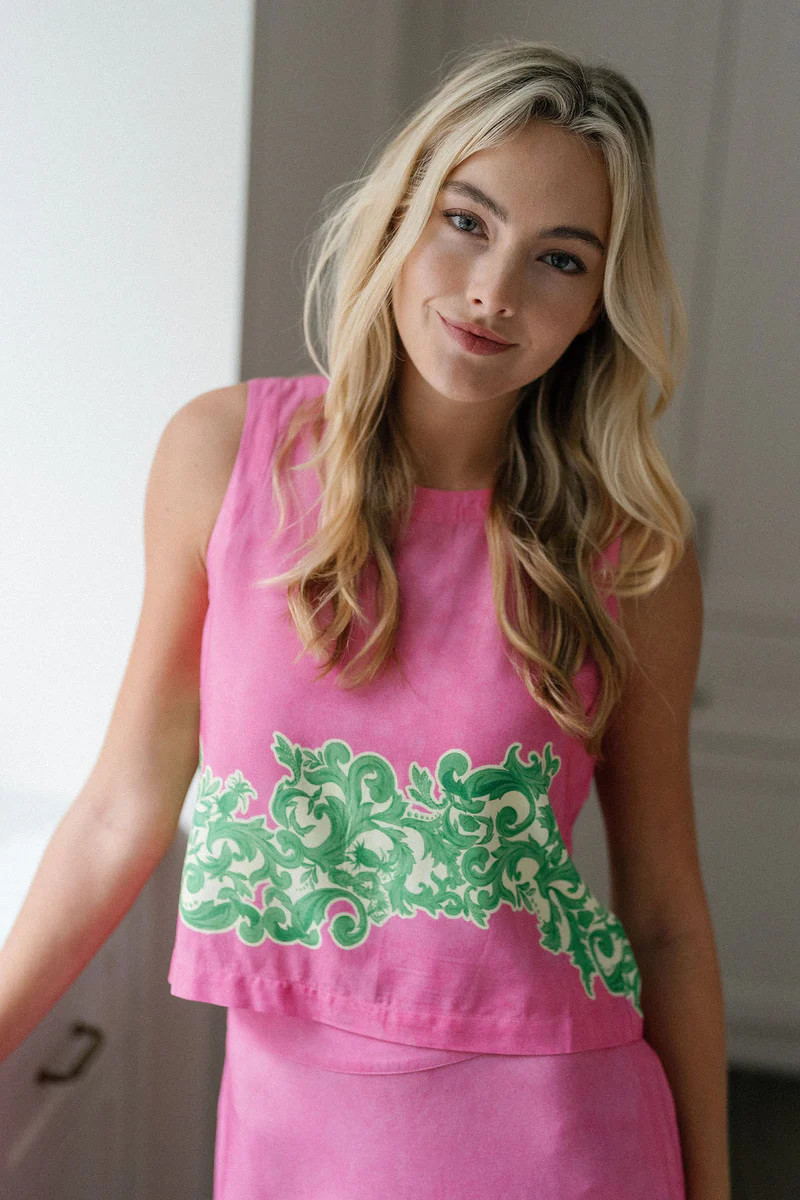 Summer Lattice Boxy Top | Briton Court