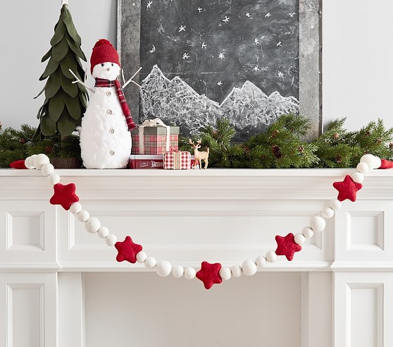 Felted Ball And Star Garland | Pottery Barn Kids