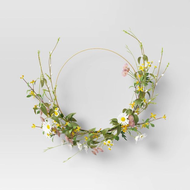 Asymetrical Wildflower Wreath - Threshold™ | Target