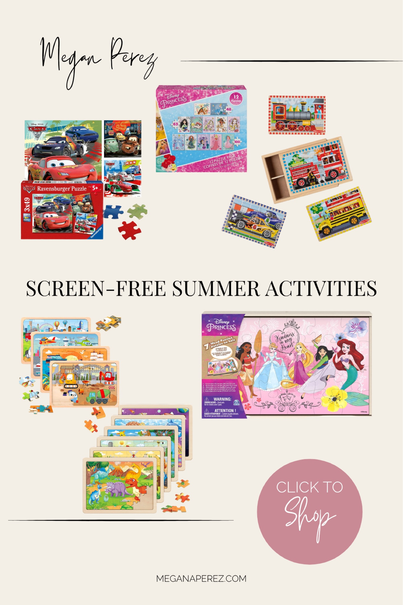 Puzzles are having a major moment in our house this summer! Disney Princess, Cars, wooden layered ones — we love them all. All linked and ready to shop! 🧩 

#LTKmomlife #LTKKids