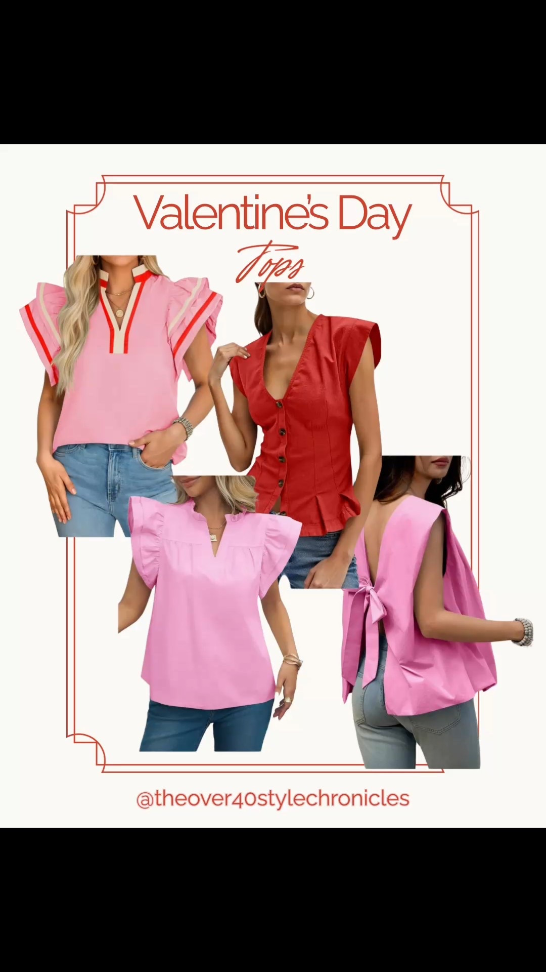 Valentine’s Day tops that are cute and easy to wear 💕
These Amazon finds are perfect if you want something festive without feeling overdone — flattering fits, pretty pinks and reds, and styles that pair effortlessly with your favorite jeans. Great for date night, brunch, or even work with a blazer.

Amazon fashion, Amazon tops, Valentine’s Day tops, pink tops, red tops, ruffle sleeve top, flutter sleeve blouse, sleeveless blouse, V neck top, casual chic tops, everyday blouses, jeans outfit ideas, date night outfit, Valentine’s Day outfit ideas, women over 40 style, affordable fashion, Amazon finds for women, spring transition tops, feminine tops, classic casual style


#LTKU #LTKFindsUnder50 #LTKSeasonal