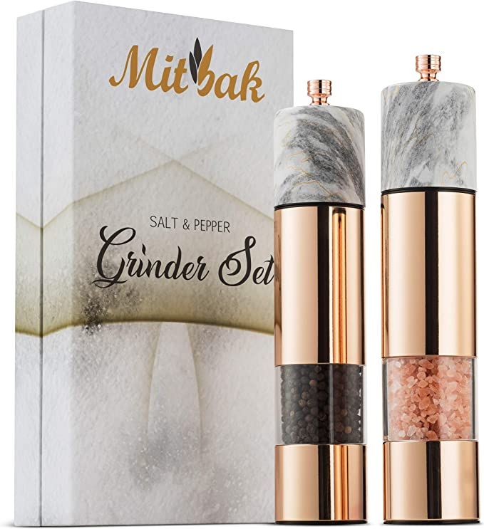 MITBAK Salt and Pepper Grinder Set | Salt and Pepper Mills Easy to Use and Equipped with Adjustab... | Amazon (US)