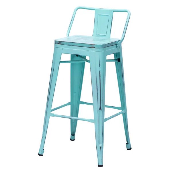 Maresca Bar & Counter Stool With Wood Seat And Backrest | Wayfair North America