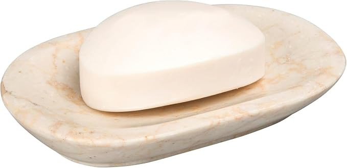 Creative Home Natural Champagne Marble Soap Dish for Bar Soap, Compact Beige Stone Soap Holder fo... | Amazon (US)