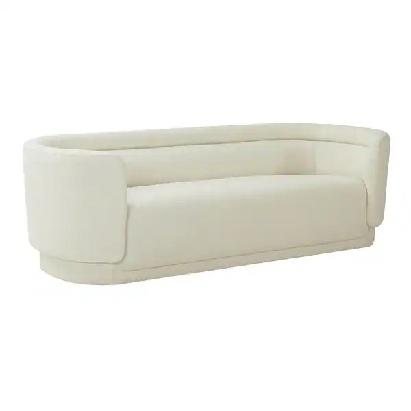 Macie Rounded Upholstered Sofa - Overstock - 31843747 | Bed Bath & Beyond