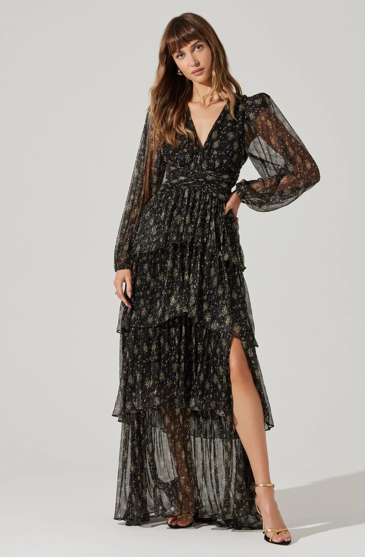 Anora Floral Tiered Maxi Dress | ASTR The Label (US)