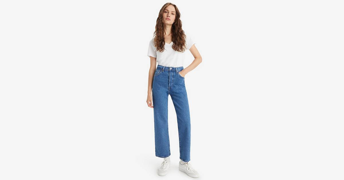 Ribcage Straight Ankle Jeans - Blue | Levi's® GB | Levi's (UK)