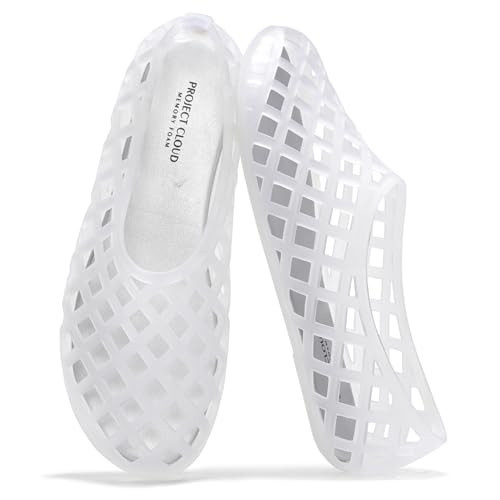 Project Cloud Jelly Shoes Women - Lightweight & Water-Resistant Women's Flats Sandals - Non Slip Womens Shoes - Perfect Summer Jelly Flats for Women 2026 (Jellz, CLEA, 8.5) Clear | Amazon (US)