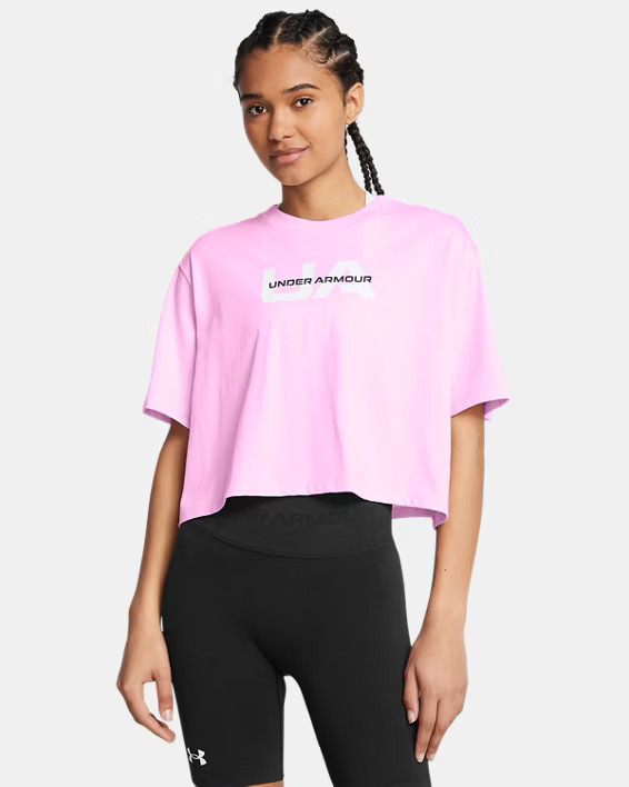 Under Armour Women's UA Boxy Crop Branded Short Sleeve | Under Armour (US)