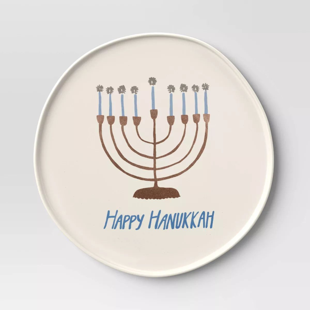 Happy Hanukkah Menorah Platter Ivory - Threshold™ | Target