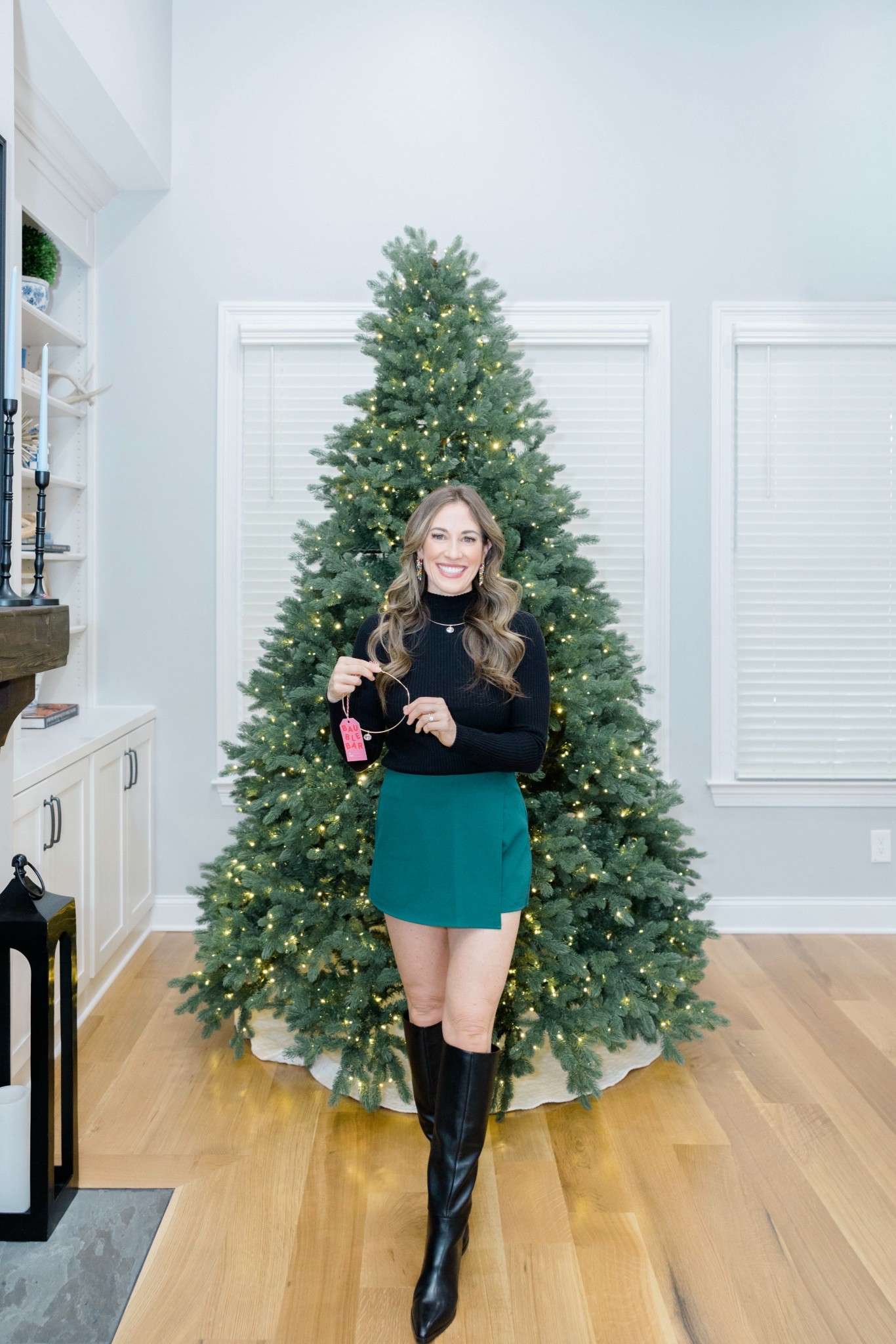 Love this forsake look foe the holidays. The skirt is actually a skort too! Size small. Paired with a great classic rib mock neck top in size small too. Giving away this pretty necklace over on Instagram  

#LTKPetite #LTKHoliday #LTKOver40