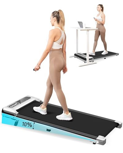 Yagud Under Desk Treadmill, Walking Pad for Home and Office, 2.5 HP Portable Walking Jogging Running Machine with Remote Control and LED Display, Sliver | Amazon (US)