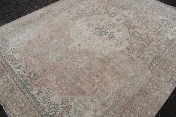 9x12 Oversize Turkish Rug, Vintage Rug, Handmade Rug, Area Rug, Office Rug, Rugs for Living Room,... | Etsy (US)