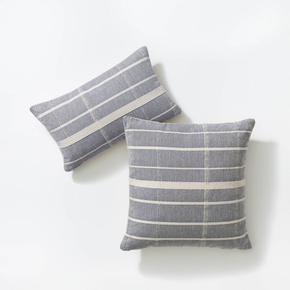 Woven Striped Pillow Blue/Cream - Threshold™ designed with Studio McGee | Target