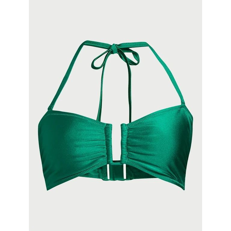 Love & Sports Women's Shimmer Bandeau Bikini Top with Removable Straps, Heritage Green, Sizes XS-... | Walmart (US)