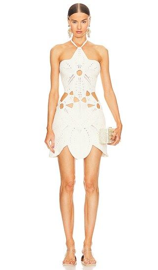 Floreana Mini Dress in Off White | Revolve Clothing (Global)