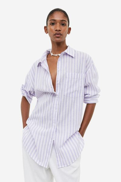 Linen-blend Shirt | H&M (US + CA)